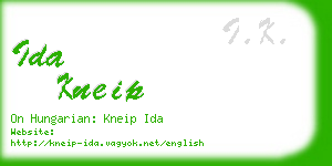 ida kneip business card